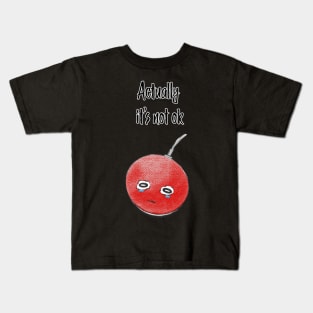 Google Home is not ok - Pink on black Kids T-Shirt